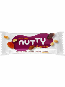 Nutty Riegel - Mandeln, Erdnussbutter, Aprikosen und Datteln 50g