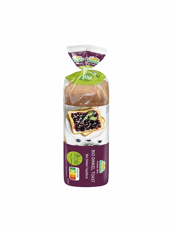 Mestemacher Bio Dinkel Toastbrot in einer 400g Verpackung