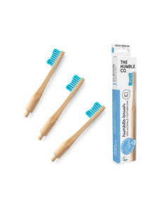 Bambusbürste mit austauschbaren Köpfen Mittelblau - Humble Brush