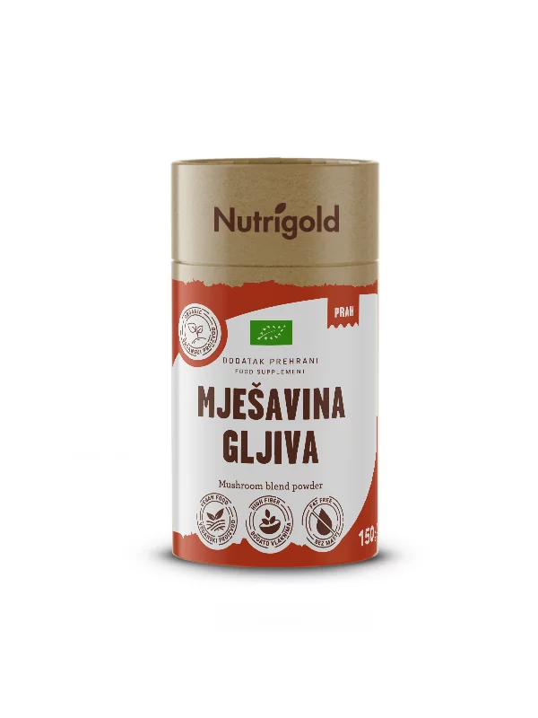 Nutrigold Pilzmischung in Pulverform - Biologisch in einer 150 Gramm Packung