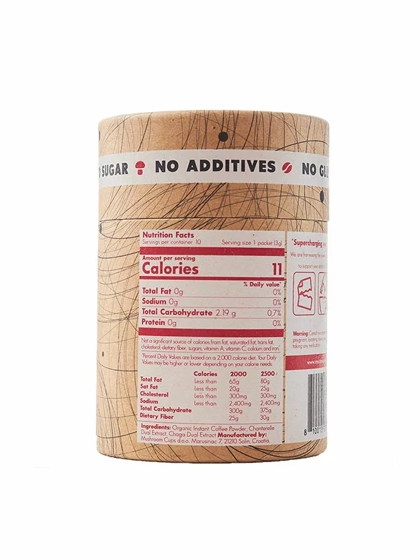 Mushroom Cups Mit Pilzen angereicherter Go Glow-Instantkaffee mit 10 x 3g in der Packung