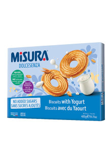 Dolcesenza-Kekse mit Joghurt – Ohne Zuckerzusatz – 400g Misura