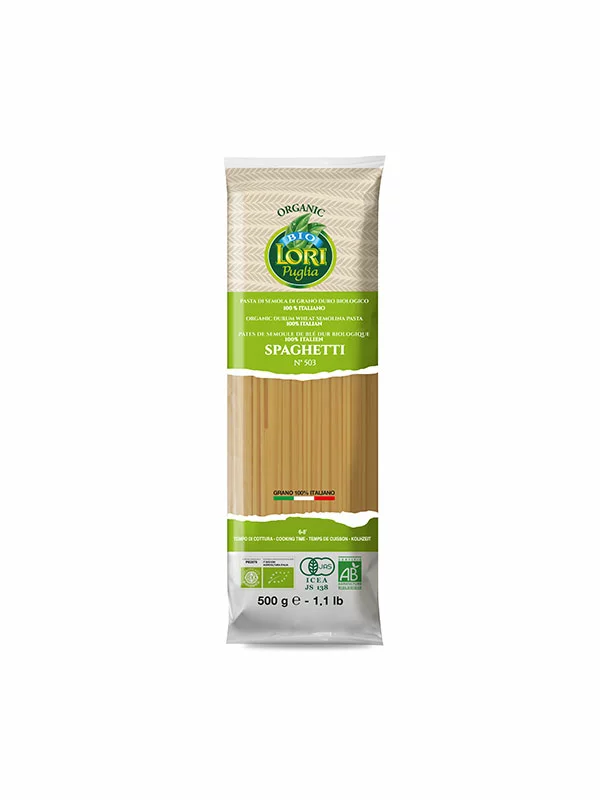 Pasta Lori Puglia Hartweizennudeln Spaghetti - Biologisch in einer 500g Verpackung