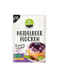 Dekostreusel - Heidelbeerflocken Glutenfrei - Biologisch 20g Agava Karin Lang