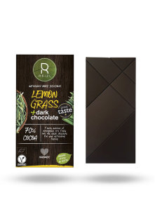 Vegane dunkle Schokolade mit Zitronengras, glutenfrei – Biologisch 70g Reizl