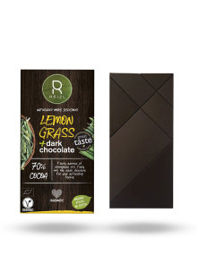 Vegane dunkle Schokolade mit Zitronengras, glutenfrei – Biologisch 70g Reizl