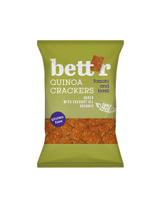 Quinoa-Kräcker mit Tomaten und Basilikum, glutenfrei – Biologisch 100g Bett'r