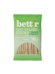 Bett'r Gesalzene Hafersticks mit Basilikum und Oregano – Biologisch in einer 50g Packung