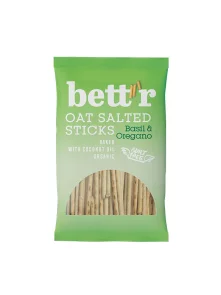 Bett'r Gesalzene Hafersticks mit Basilikum und Oregano – Biologisch in einer 50g Packung