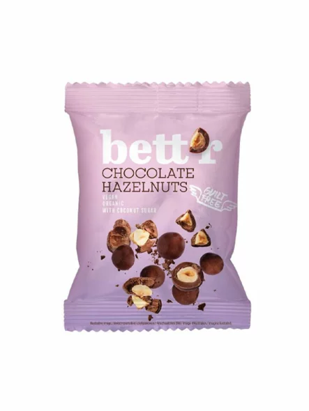 Haselnüsse mit Schokoladenüberzug - Biologisch 40g Bett'r
