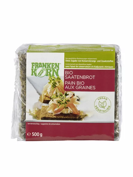 Franken Korn Saatenbrot – Biologisch in einer 500g Packung