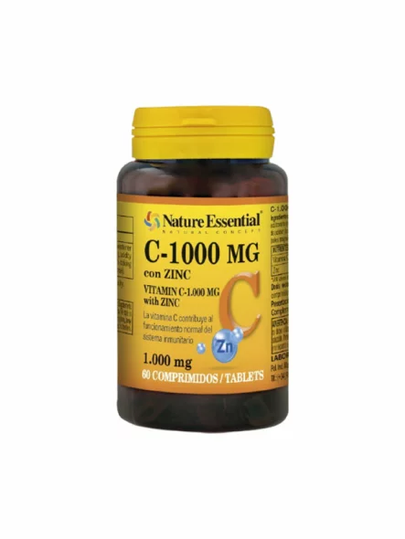 Nature Essential Vitamin C 1000mg + Zink mit 60 Tabletten in der Packung