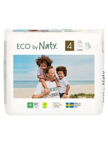 Windelshorts für Kindergröße 4 (8–15 kg) Biologisch – 22 Stück Eco by Naty