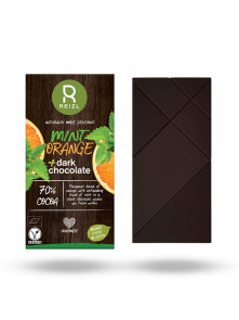 Vegane Zartbitterschokolade Orange und Minze, glutenfrei – Biologisch 70g Reizl