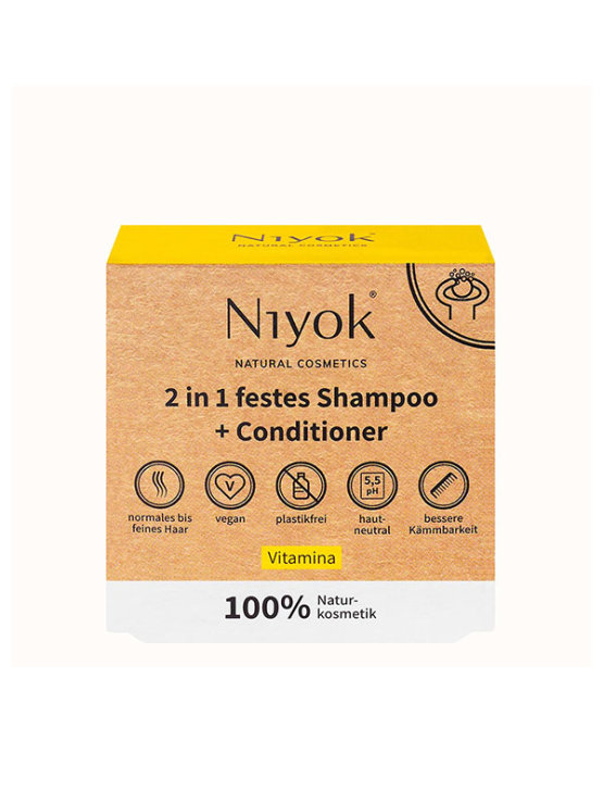 Festes Shampoo und Spülung Vitamina - 80g Niyok