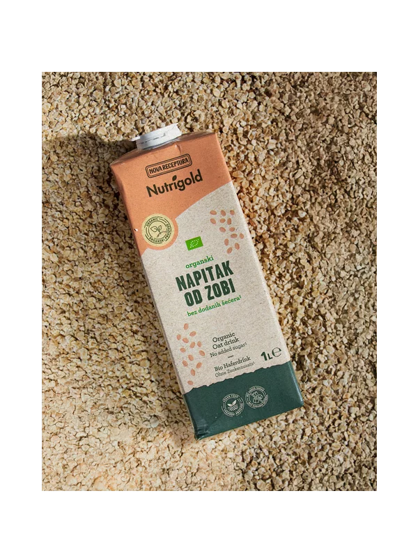 Nutrigold Haferdrink ohne Zuckerzusatz – Biologisch in einer 1000 ml Packung