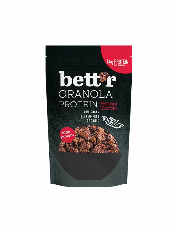 Bett'r Protein-Müsli Erdnuss & Kakao Glutenfrei – Biologisch in einer 300g Packung