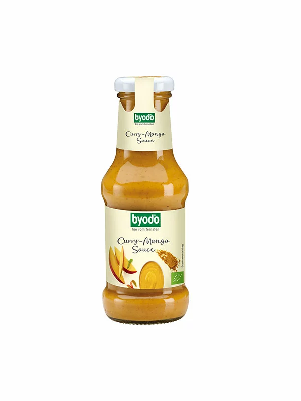Byodo Curry-Mango Sauce – Biologisch in einer 250g Flasche