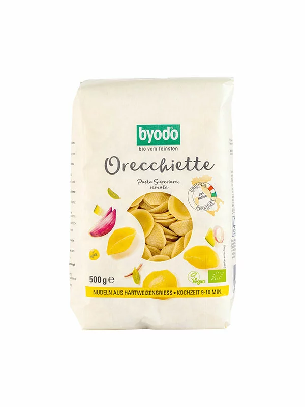 byodo Hartweizen Orecchiette – Biologisch in einer 500g Verpackung