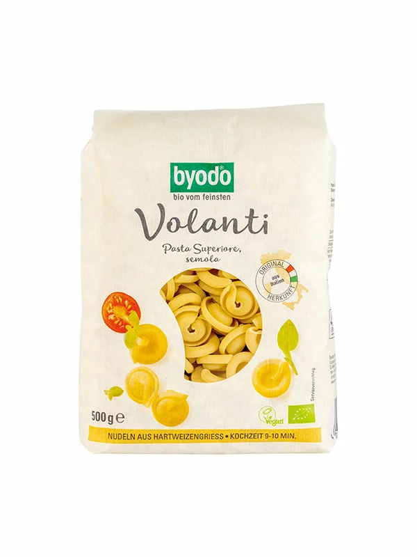 Byodo Hartweizennudeln Volanti – Biologisch in einer 500g Verpackung