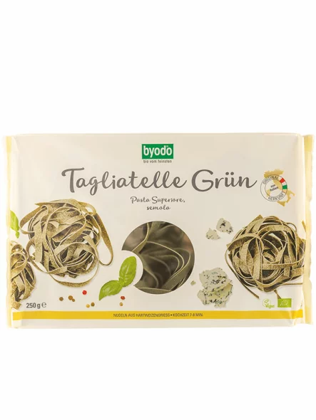 Byodo Grüne Hartweizen Tagliatelle – Biologisch in einer 250g Packung