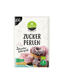 Dekorative farbige Zuckerkugeln Glutenfrei – Biologisch 70g Agava Karin Lang