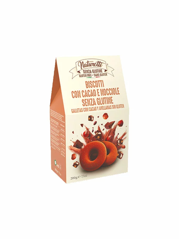 Crunchy Cookies Kakao & Haselnuss Glutenfrei – Biologisch 250g Pasta Natura