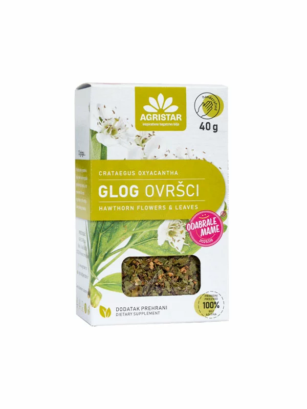 Agristar Weißdornspitzen Tee in einer 40g Packung