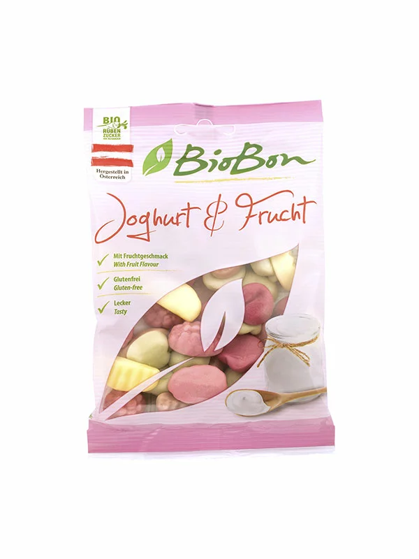 BioBon Fruchtgummis mit Joghurt Glutenfrei – Biologisch in der 100g Packung