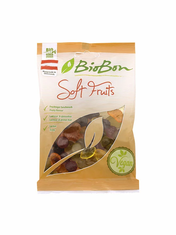 BioBon Vegane Fruchtgummis Glutenfrei – Biologisch in einer 100g Packung