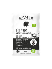 Reinigende Gesichtsmaske Schwarze Holzkohle – 2x4ml Sante