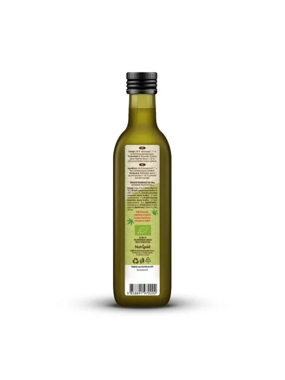Nutrigold Hanföl – Biologisch kaltgepresst in der 250ml dunkeln Glasflasche