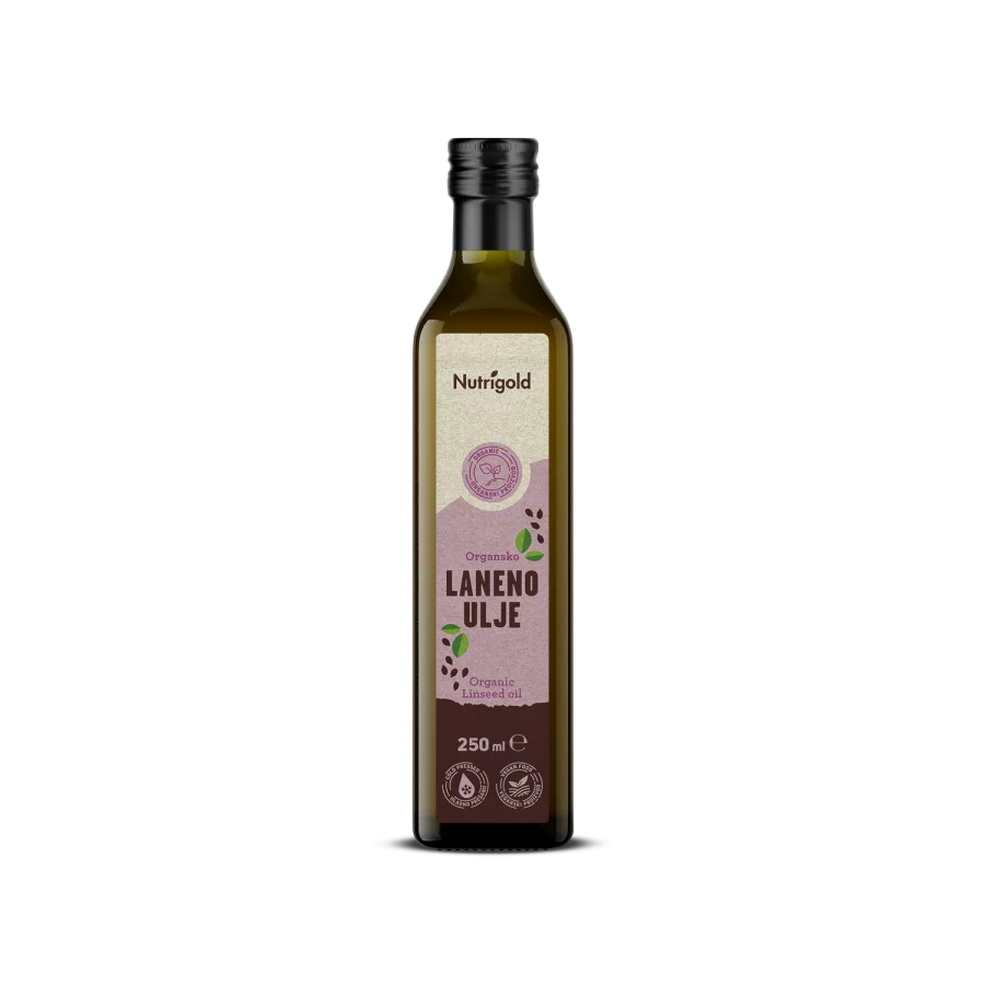 Nutrigold Leinsamenöl biologisch kaltgepresst in einer 250 ml Packung