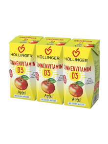 Apfelsaft + Vitamin D3 - Tetrapak mit Strohhalm - 3x200ml Höllinger