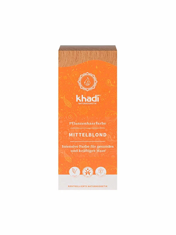 Pflanzliche Haarfarbe Mittelblond - 100g Khadi