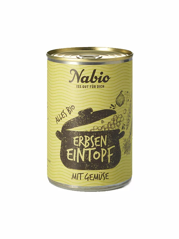 Nabio Erbseneintopf – Biologisch in einer 400g Packung