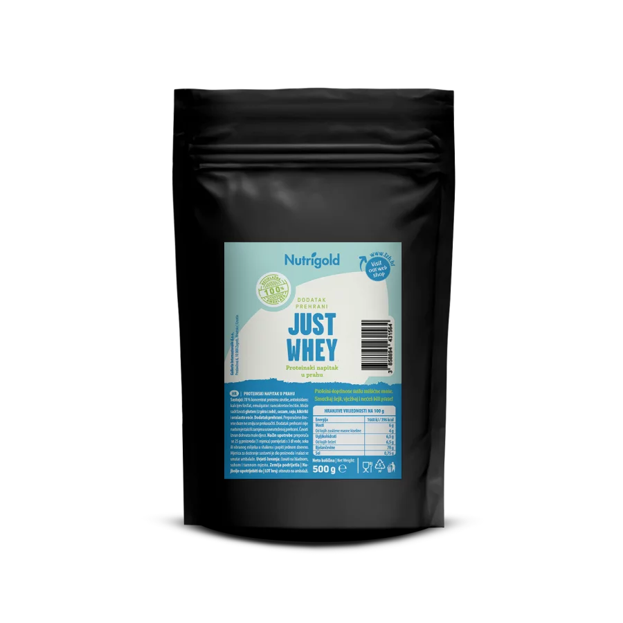 Nutrigold Just Whey Proteinkonzentrat 80% in einer 500g Packung