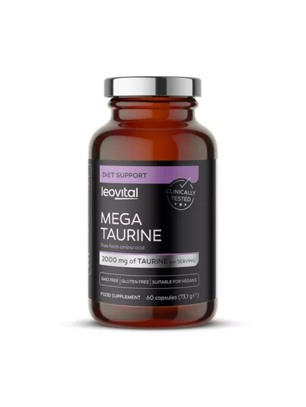 Levovital Taurin 60 Kapseln in dunkler Glasverpackung