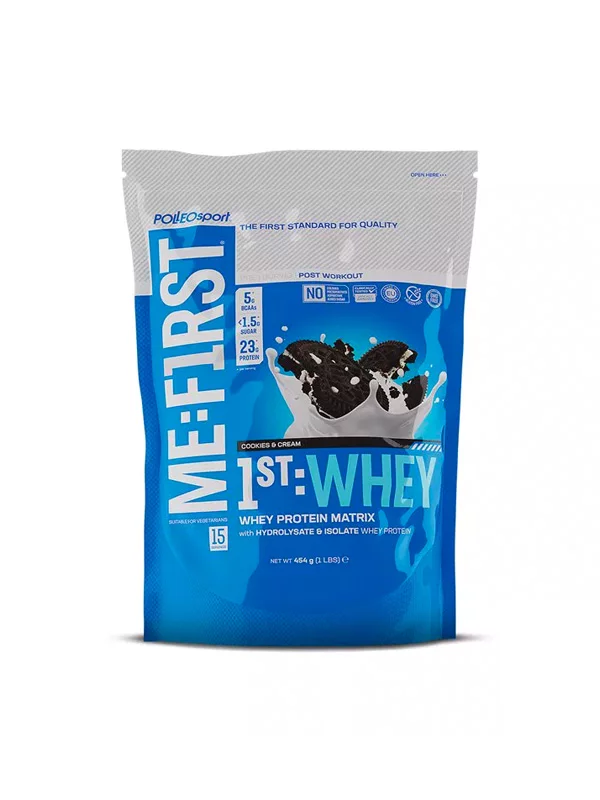 Polleo Sport Whey Protein Cookies & Cream in einer 454g Packung