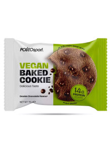 Veganer Proteinkeks Double Choco – 75g Polleo Sport