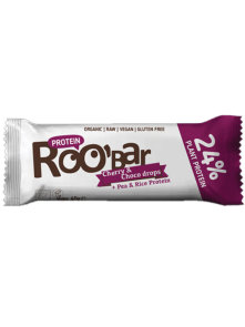 Proteinriegel Kirsch- und Schokoladentropfen glutenfrei 40g – Biologisch Roobar