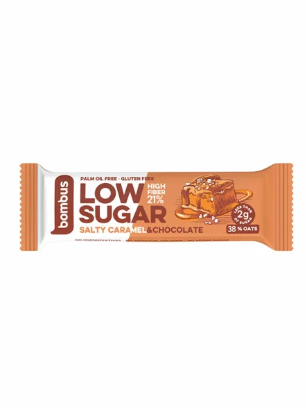 Low Sugar Haferriegel – Karamell und Schokolade 40g Bombus