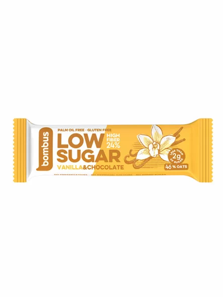 Low sugar Haferriegel – Vanille und Schokolade 40g Bombus