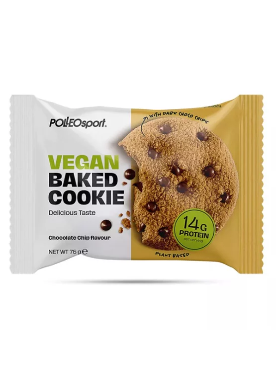 Polleo Sport Veganer Proteinkeks mit Schokoladenstückchen in einer 75g Packung