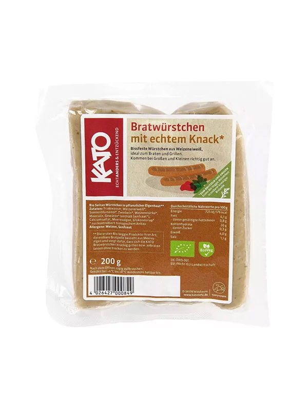 Kato Vegane Würste – Biologisch in einer 200g Packung