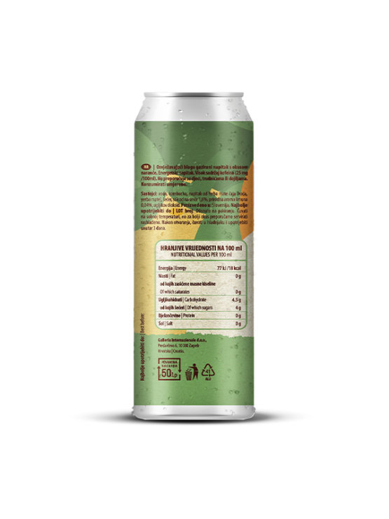 Nutrigold Yerba Mate pflanzlicher Energy Drink - Orange in einer 330ml Packung