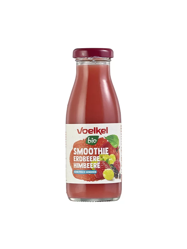 Voelkel Smoothie Erdbeere & Brombeere - Biologisch in einer Glasflasche von 0,25l