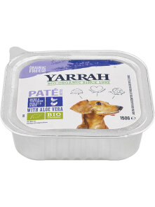 Alleinfuttermittel für ausgewachsene Hunde, Aloe Vera Pastete, getreidefrei – Biologisch 150g Yarrah