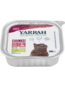 Alleinfuttermittel für erwachsene Katzen, Petersilien- und Thymianstücke, getreidefrei – Biologisch 100g Yarrah