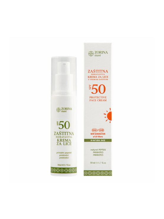 Feuchtigkeitsspendende schützende Gesichtscreme LSF50 – 50ml Zorina Mast